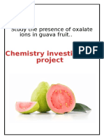 Presence of Oxalative Ions in Guava