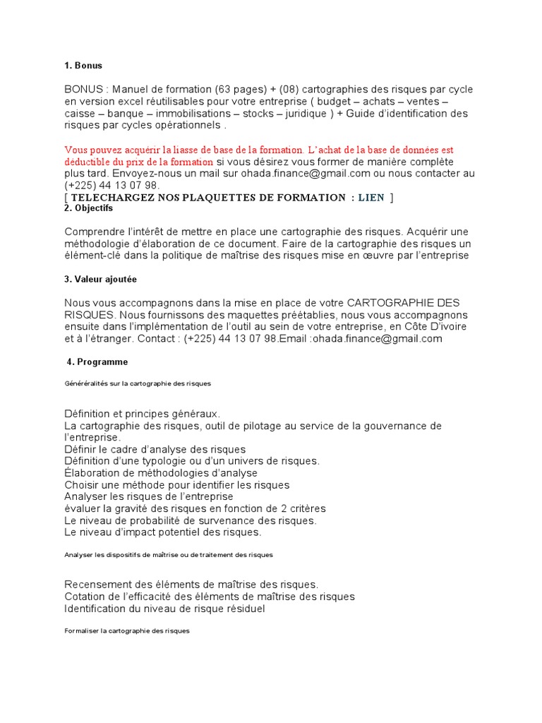Guide Pratique de Cartographie des Risques | PDF | Risque | Cartographie