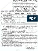 Admission Notification - HSSC Annual-I Examination 2023