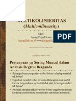 Multikolinieritas (Multicollinearity) : Agung@stis - Ac.id