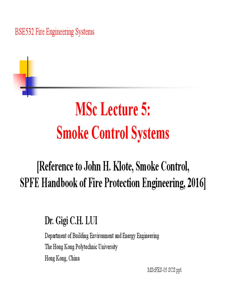 Smoke Control Systems Overview | PDF | Chimney | Civil Engineering