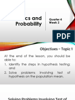 Statistics and Probability - Quarter 2 Week 4 - Slides
