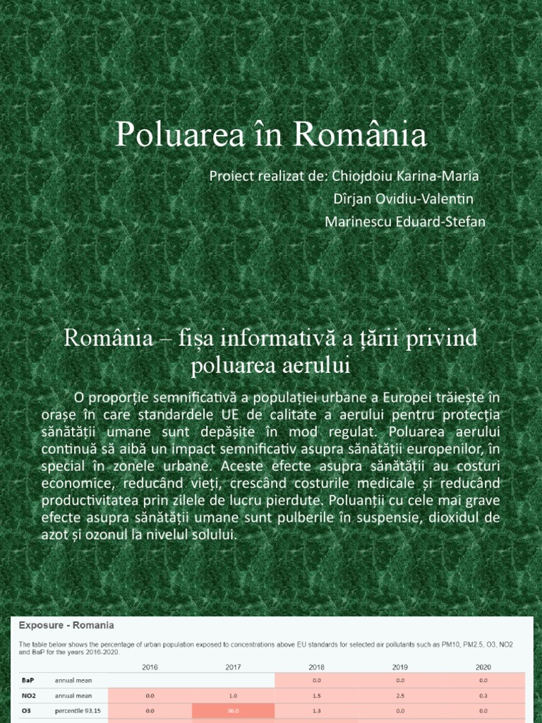 Poluarea În România - Geografie | PDF