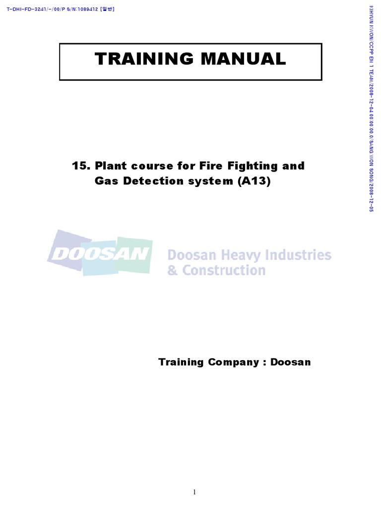 Fire Fighting & Detection Training Manual | PDF | Fire Sprinkler System ...
