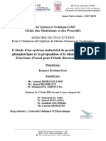 L'Étude D'un Système Industriel de Production D'acide Phosphorique Et La Proposition Et Le Dimensionnement D'un Banc D'essai Pou