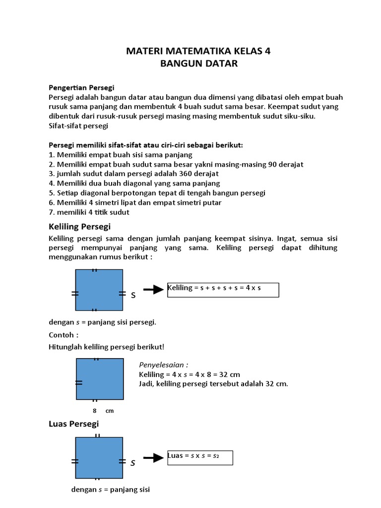 Materi Matematika Kelas 4 Bab 6 | PDF