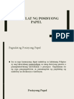 Pagsulat NG Posisyong Papel