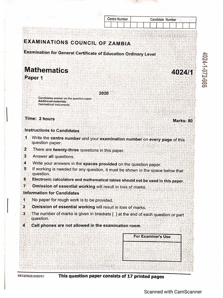 G12 GCE Paper 1 2020 PDF