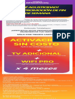 Comunicado Residencial - Activación Sin Costo + TV Adicional y Wifi Pro X 4 Meses - 03 y 04 de Junio 2023