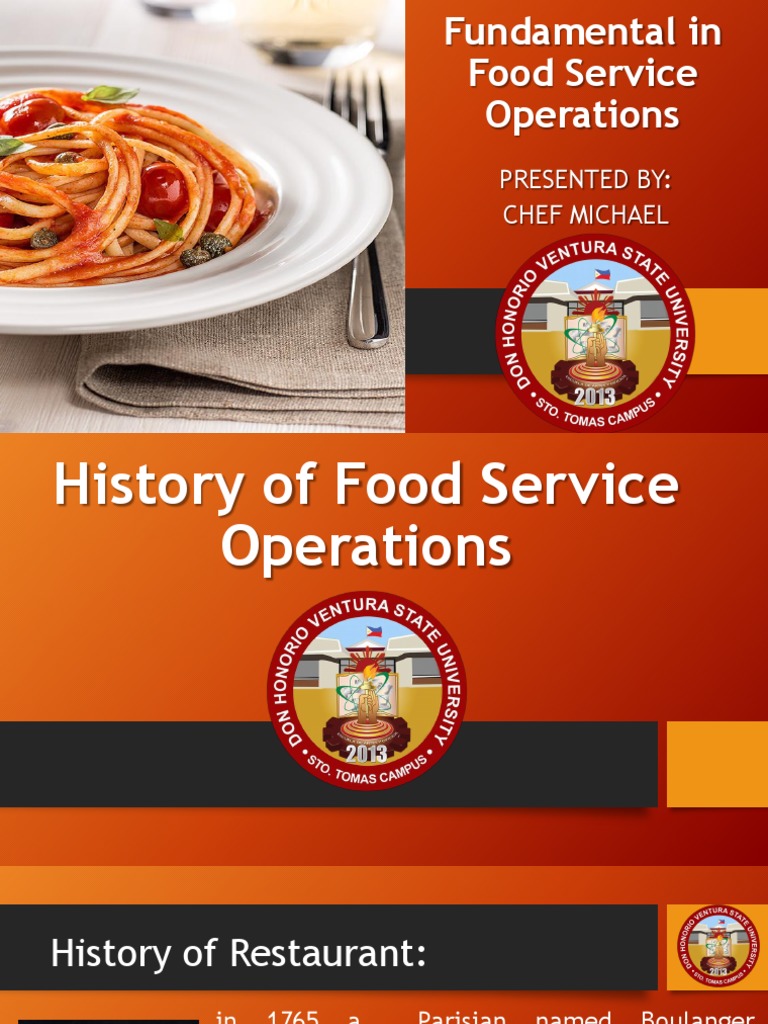 Fundamental in Food Service Operations PDF Restaurants Delicatessen