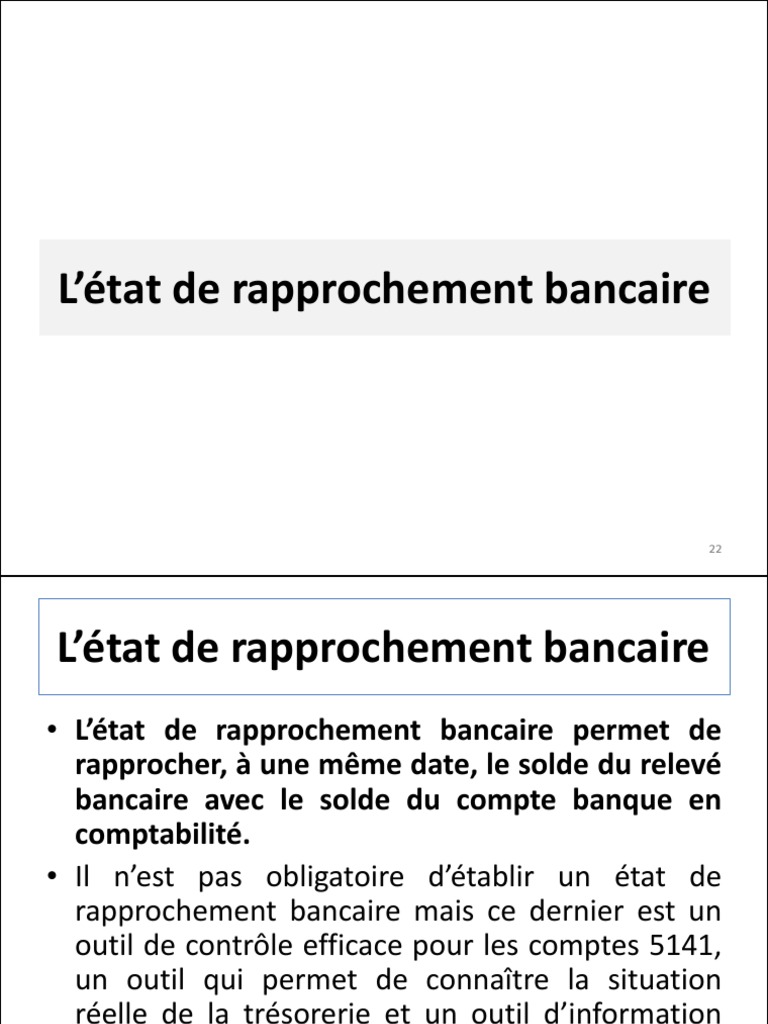 État de Rapprochement Bancaire | PDF | Banques | Chèque