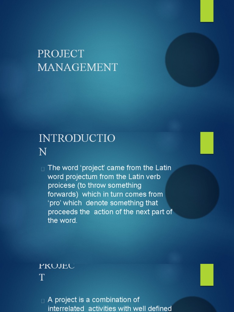 Introduction to Project Management Concepts | PDF | Business | Art