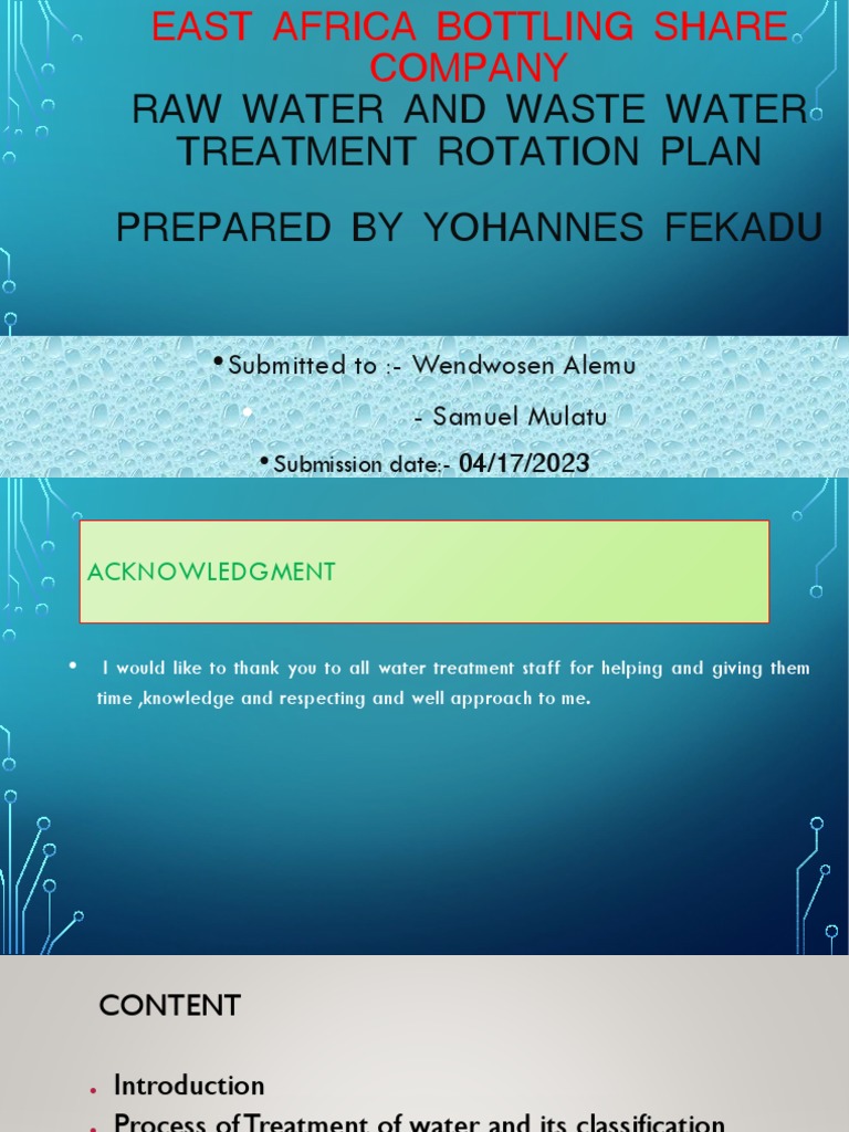 Water Treatment PDF 2023 PDF