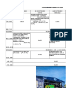 Cronograma de Actividades de La Semana Cultural