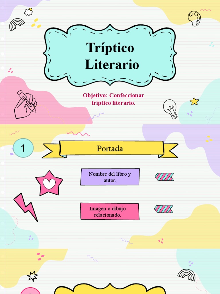 Tríptico Literario 2do Instrucciones | PDF