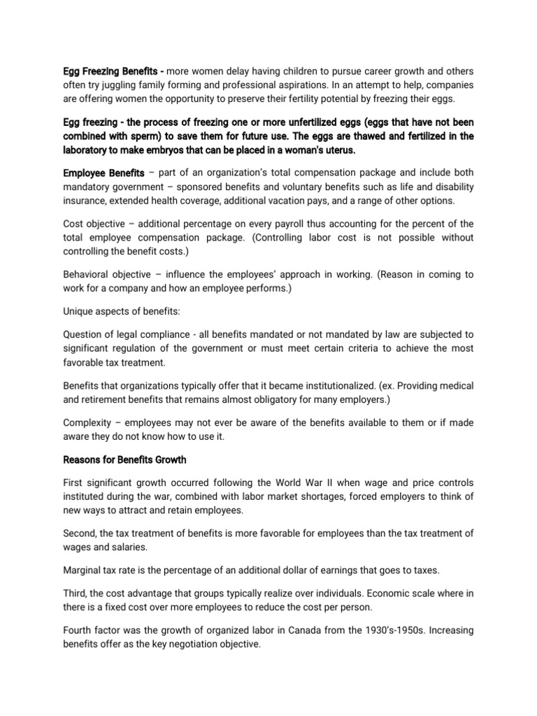 Employee Benefits PDF