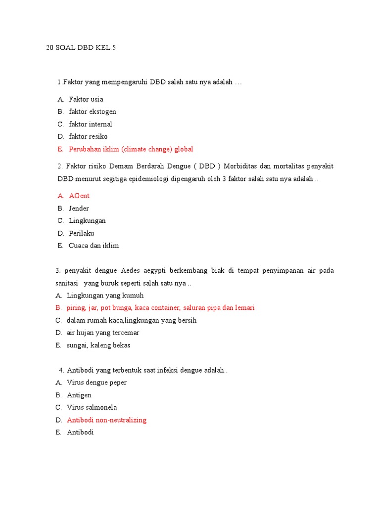 20 Soal BDB 1 | PDF