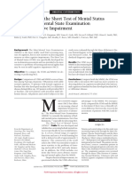 2003 - Comparação Short Test e MMSE