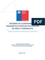 Región de Arica y Parinacota Informe de Levantamiento Diagnóstico Participativo SCCD