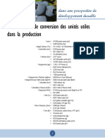 12.5 La Table de Conversion Des Unités Utiles Dans La Production