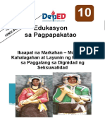 Esp10 q4 Mod8 Kahalagahanatlayuninngkaalamansapaggalangsadignidadngseksuwalidad v2