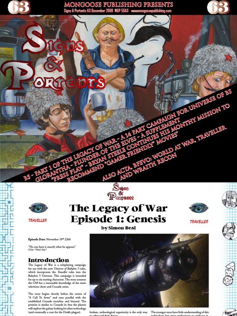 Traveller RPG-Babylon 5-Signs &amp; Portents-The Legacy of War | PDF