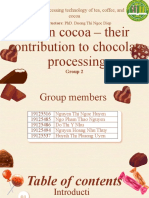 Group 2 - Fat in Cocoa Their Contribution in Chocolate Processing