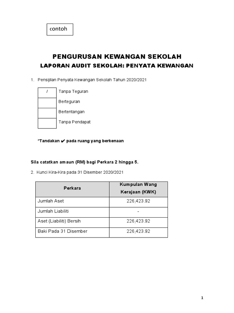 Latihan Audit 2023 Pdf