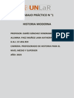 Trabajo Práctico 1 Historia Moderna Paez Muñoz Lara