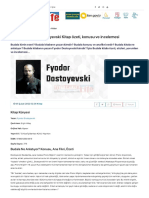 Budala - Fyodor Dostoyevski Kitap Özeti, Konusu Ve Incelemesi