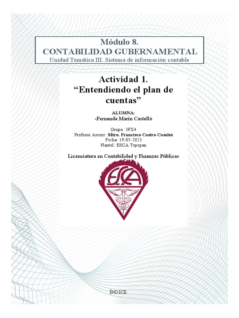 Plan de Cuentas en Contabilidad Gubernamental | PDF | Contabilidad ...