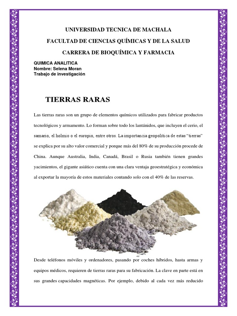 Importancia y desafíos de las tierras raras | PDF | China | Política ...