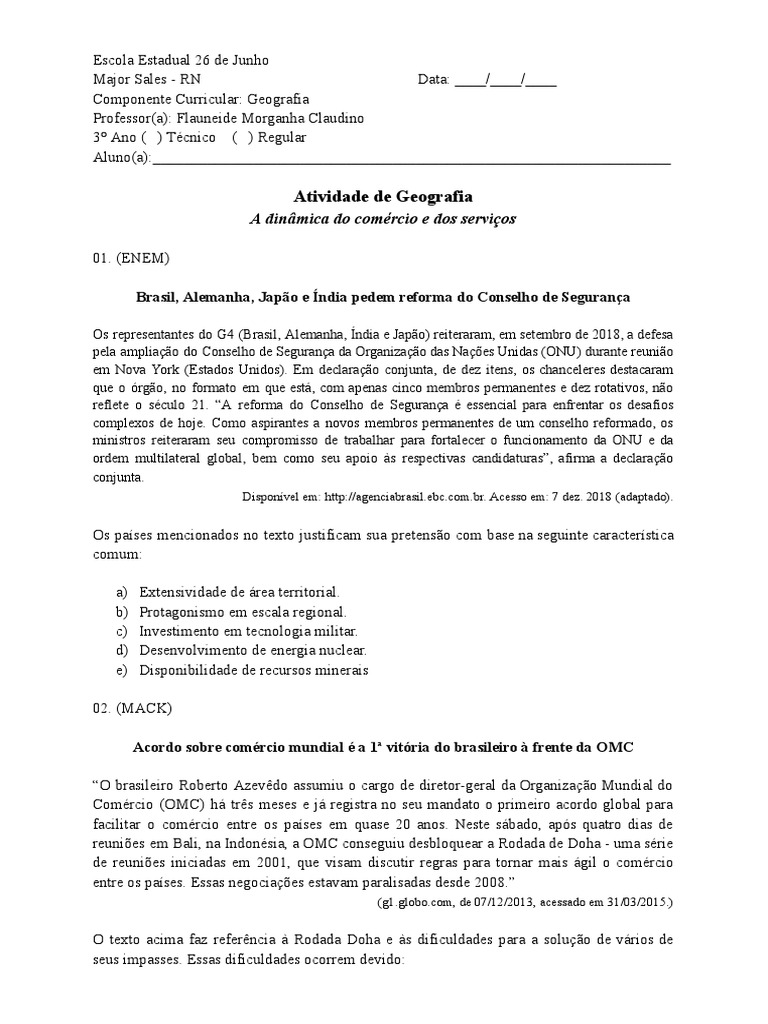 Atividade de geografia pdf finan as e administra o de capital