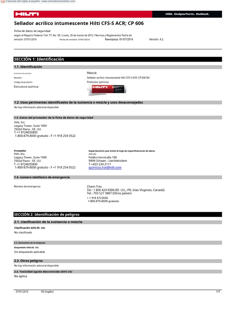 111.firestop Acrylic Sealant CfsS.en Es PDF