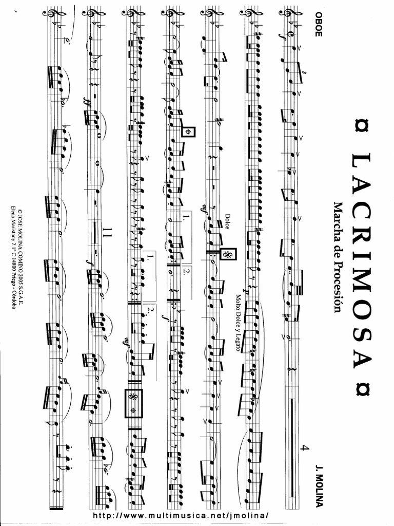 Lacrimosa Oboe PDF