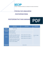 Sedoanalgesia Postoperatoria en UCIP