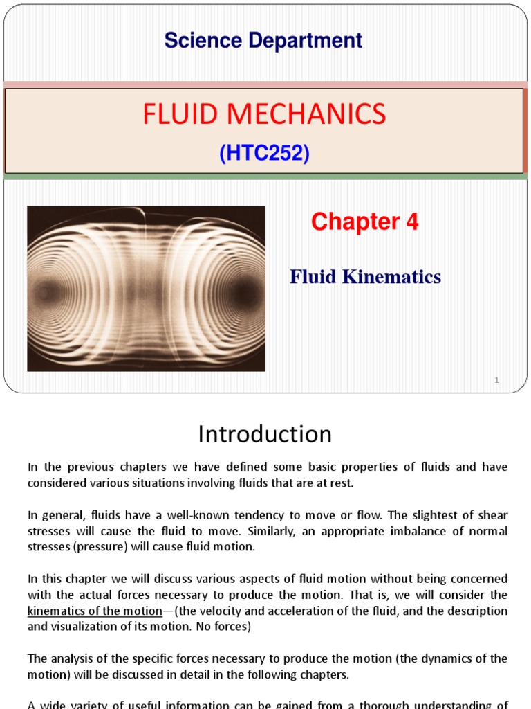Fluid Kinematics Overview and Concepts | PDF | Fluid Mechanics | Fluid ...