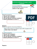 FICHA MAT. Resolvemos Problemas de Agregar y Quitar