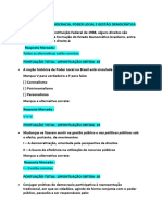 Avaliação - Democracia, Poder Local e Gestão Democrática