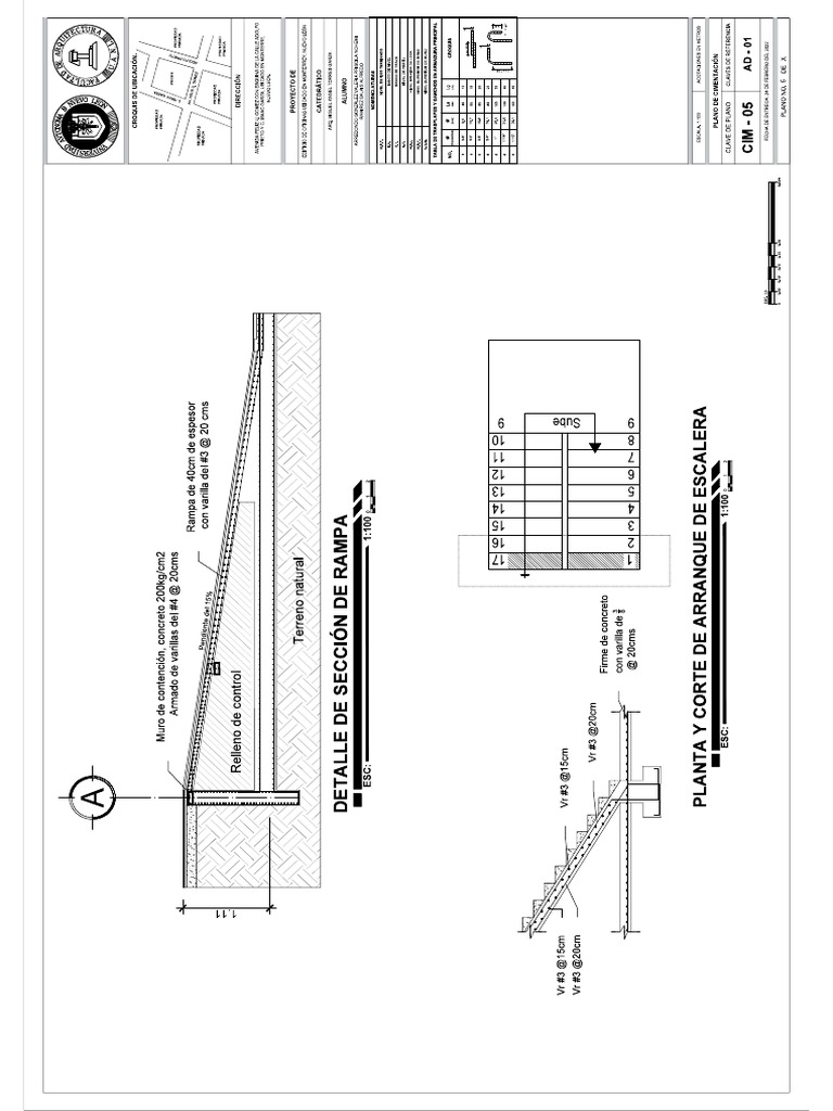 Detalles de Rampa y Escaleras | PDF