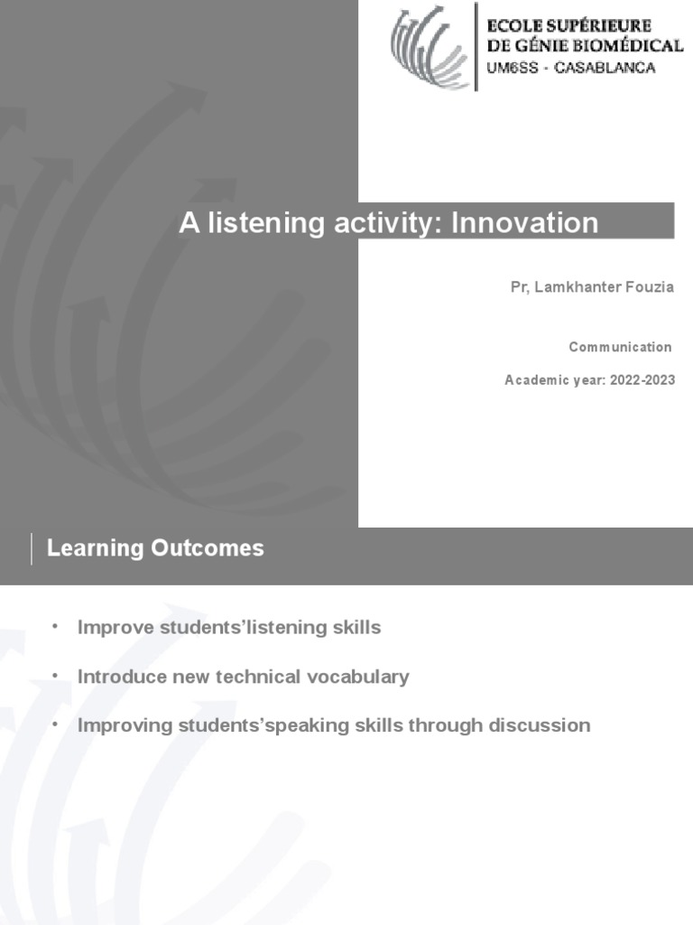Listening Skills Innovation Activity | PDF | Career & Growth | Art