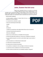 Instrucciones Texto Paralelo, Examen Final