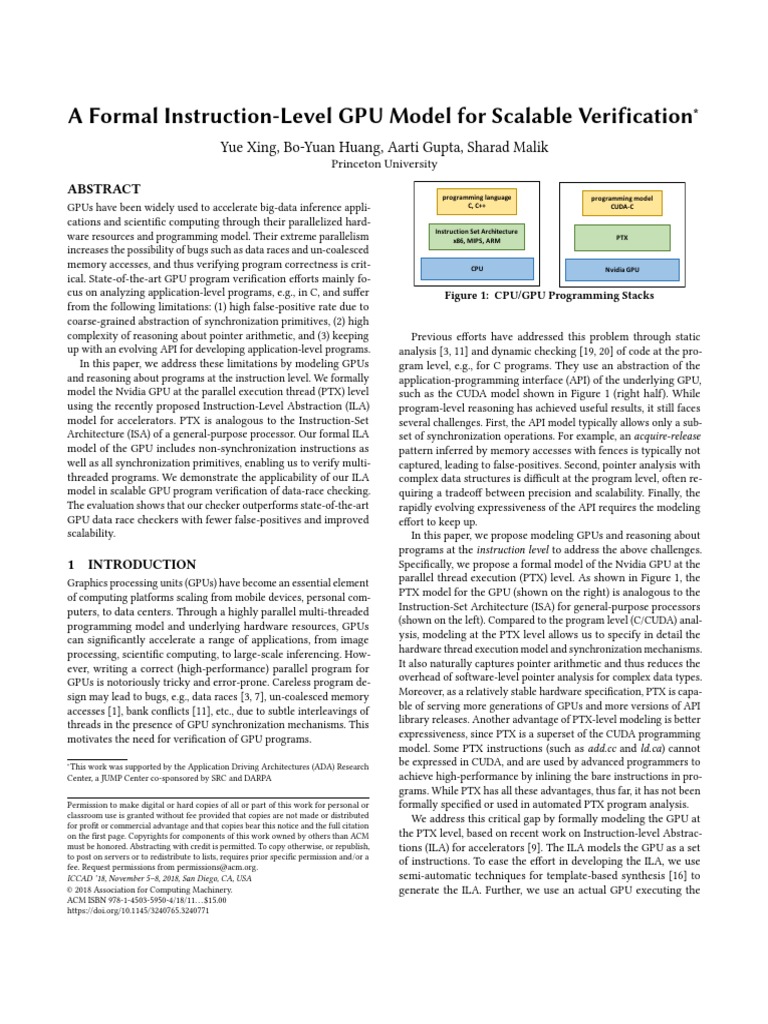 GPU Verification Iccad18-Gpu | PDF | Graphics Processing Unit ...