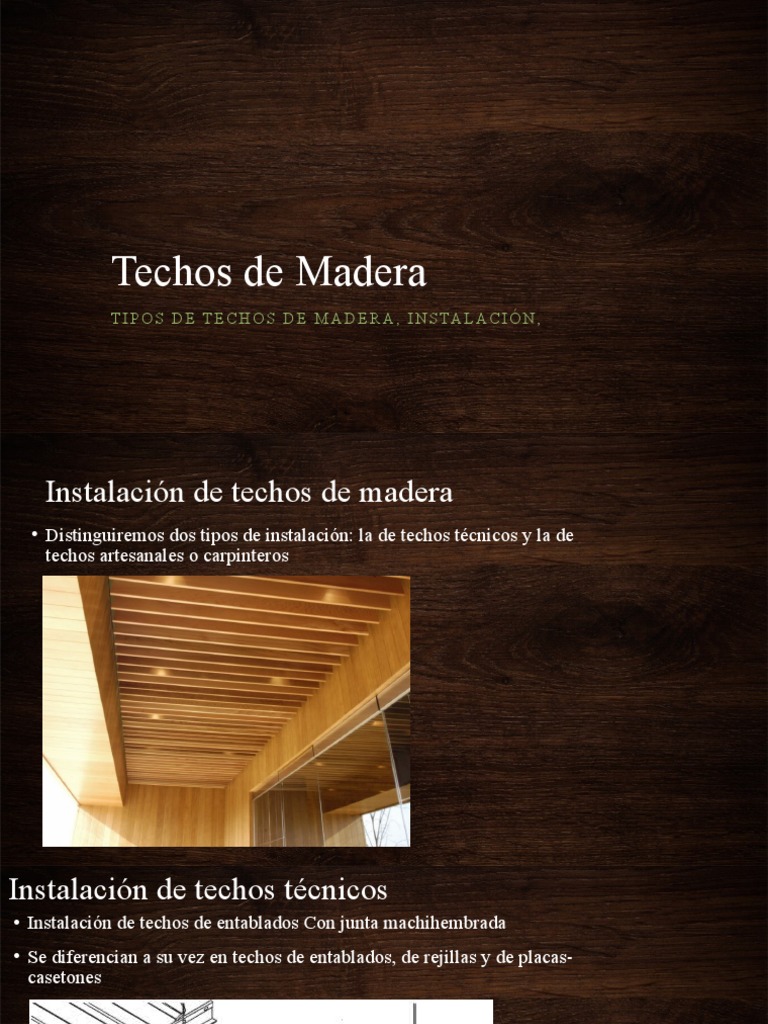 Instalación de Techos de Madera | PDF | Tornillo | Madera
