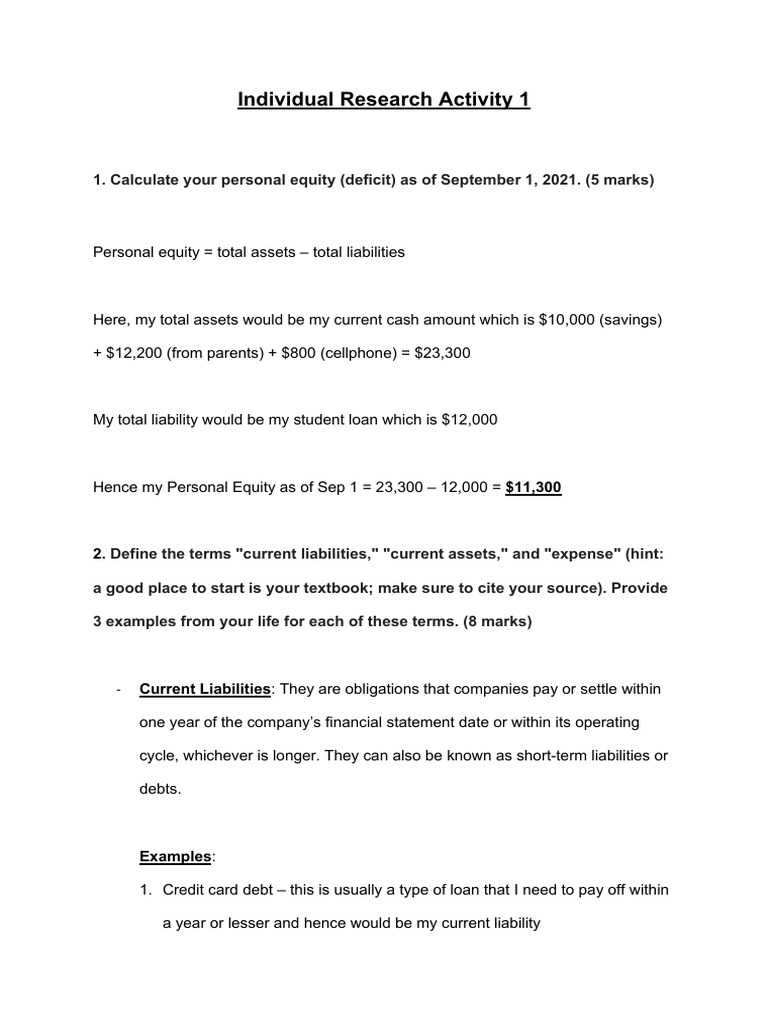 Individual research activity 1 business pdf equity finance loans