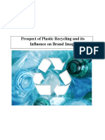 Prospect of Plastic Recycling and Its Influence On Brand Image