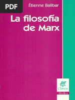 Balibar. La Filosofía de Marx