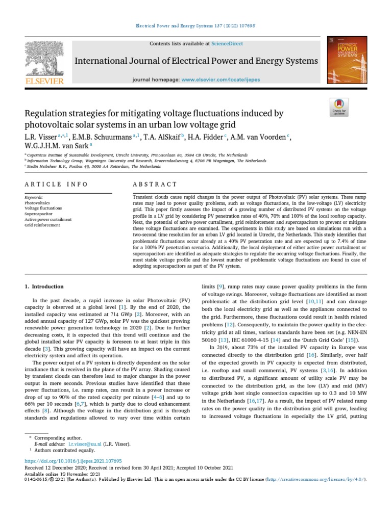 4.regulation Strategies For Mitigating Voltage Fluctuations Induced by ...