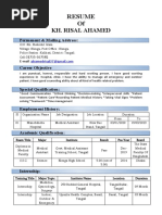 CV of Kh. Risal Ahamed