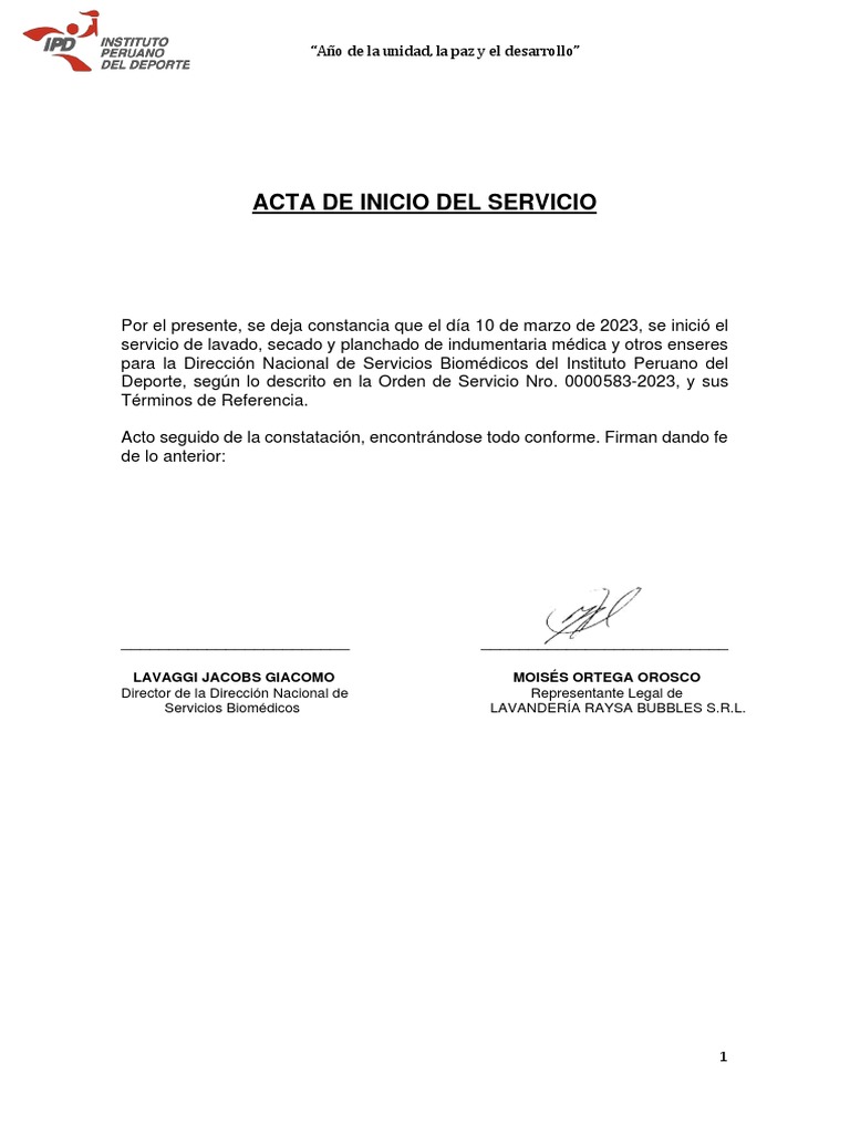 Acta de Inicio - Mo | PDF | Ciencias sociales | Derecho